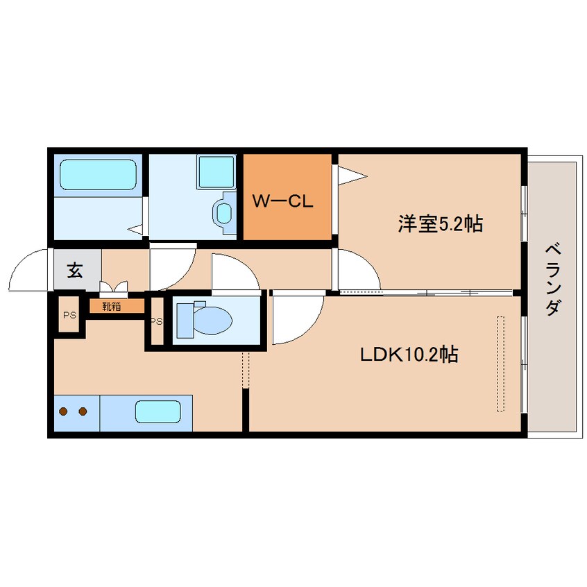 間取図 近鉄難波線・奈良線/大和西大寺駅 徒歩6分 3階 築15年