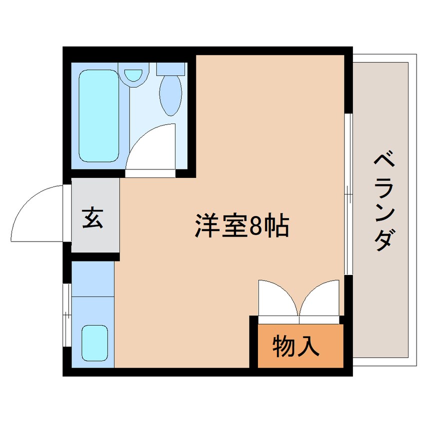 間取図 近鉄京都線/高の原駅 徒歩16分 2階 築34年