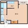 近鉄京都線/大和西大寺駅 徒歩6分 1階 築16年 1Kの間取り
