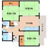近鉄難波線・奈良線/大和西大寺駅 徒歩5分 4階 築58年 3DKの間取り