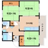 近鉄難波線・奈良線/大和西大寺駅 徒歩5分 4階 築58年 3DKの間取り