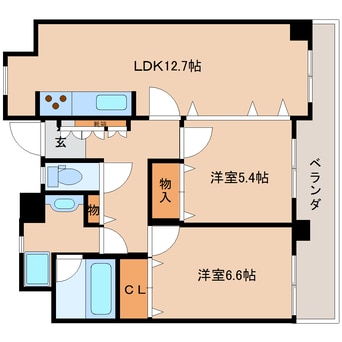 間取図 近鉄難波線・奈良線/大和西大寺駅 徒歩4分 6階 築15年