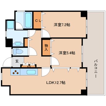 間取図 近鉄難波線・奈良線/大和西大寺駅 徒歩4分 1階 築14年