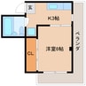 近鉄難波線・奈良線/大和西大寺駅 徒歩4分 3階 築36年 1Kの間取り