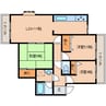 近鉄難波線・奈良線/菖蒲池駅 徒歩7分 1階 築35年 3LDKの間取り
