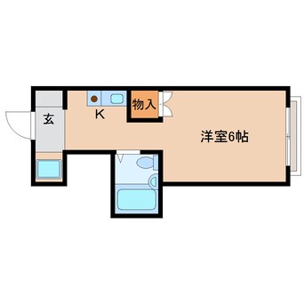 間取図 近鉄難波線・奈良線/菖蒲池駅 徒歩14分 1階 築30年