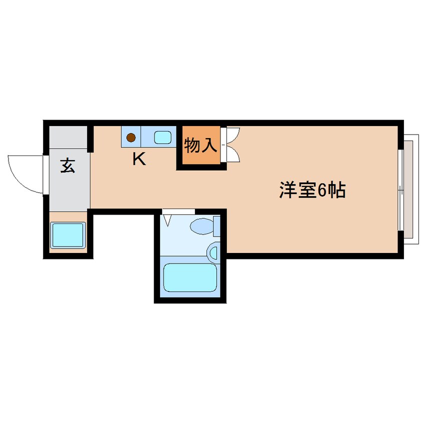 間取図 近鉄難波線・奈良線/菖蒲池駅 徒歩14分 1階 築30年