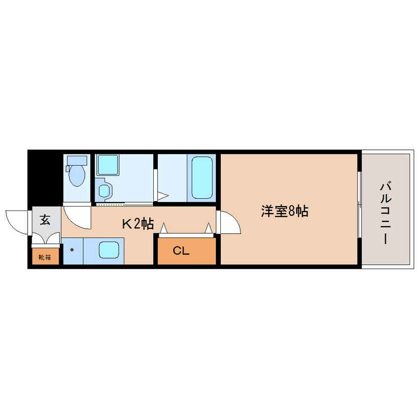 間取図 近鉄橿原線/尼ケ辻駅 徒歩1分 3階 築19年