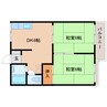 近鉄橿原線/尼ケ辻駅 徒歩4分 2階 築38年 2DKの間取り