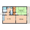 近鉄京都線/高の原駅 バス:7分:停歩7分 1階 築35年 2DKの間取り