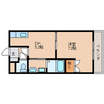 間取図 近鉄京都線/狛田駅 徒歩2分 2階 築13年