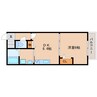 近鉄難波線・奈良線/大和西大寺駅 徒歩10分 2階 築10年 1DKの間取り