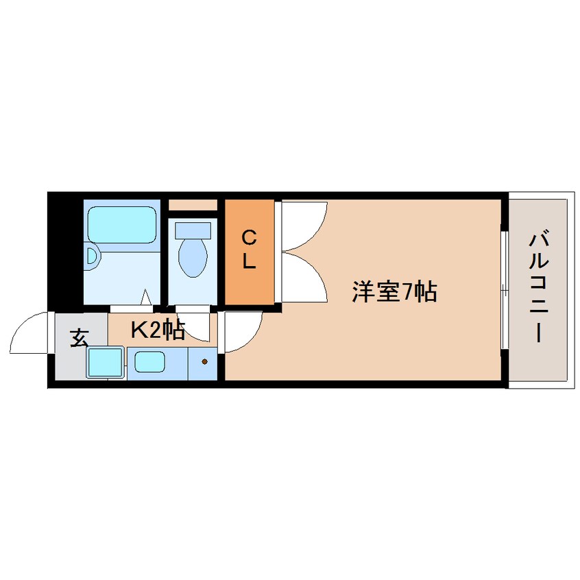 間取図 近鉄橿原線/尼ケ辻駅 徒歩5分 3階 築27年