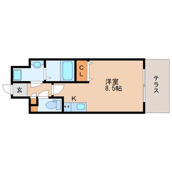 間取図 近鉄難波線・奈良線/大和西大寺駅 徒歩3分 1階 築10年