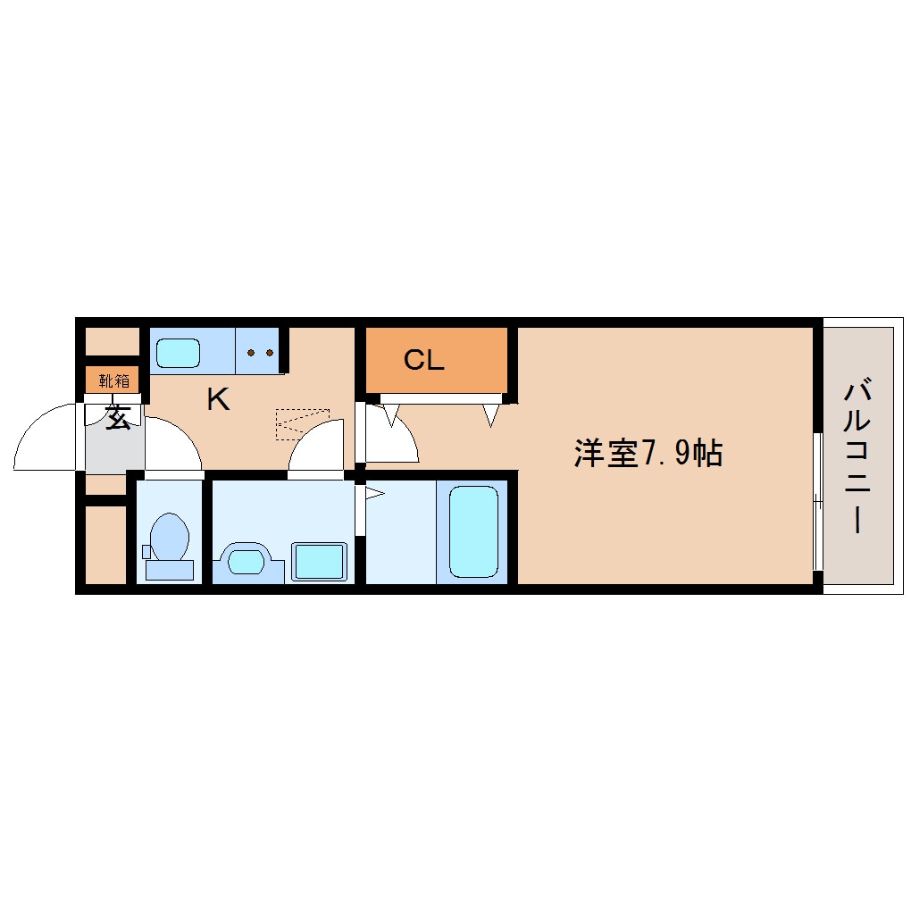 間取り図 近鉄難波線・奈良線/大和西大寺駅 徒歩16分 1階 築9年