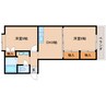 近鉄橿原線/尼ケ辻駅 徒歩3分 2階 築32年 2DKの間取り