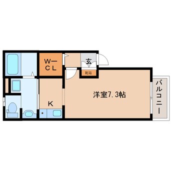 間取図 近鉄橿原線/尼ケ辻駅 徒歩18分 2階 築8年