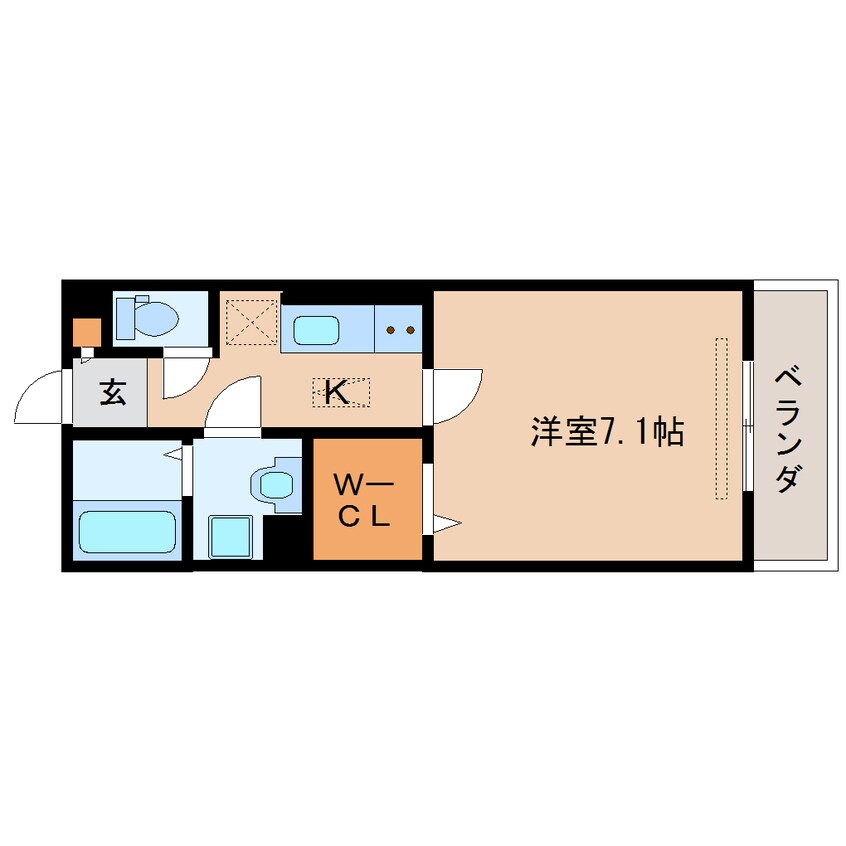 間取図 近鉄京都線/新祝園駅 徒歩6分 1階 築7年