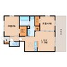 近鉄橿原線/尼ケ辻駅 徒歩18分 1階 築13年 2LDKの間取り