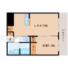 近鉄京都線/新祝園駅 徒歩8分 3階 築5年 1LDKの間取り