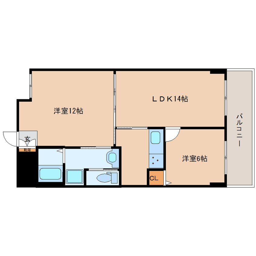 間取図 近鉄橿原線/大和西大寺駅 徒歩7分 7階 築4年