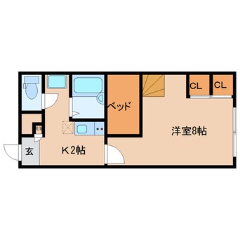 間取図 近鉄京都線/大和西大寺駅 バス14分平城中山北口下車:停歩3分 1階 築21年