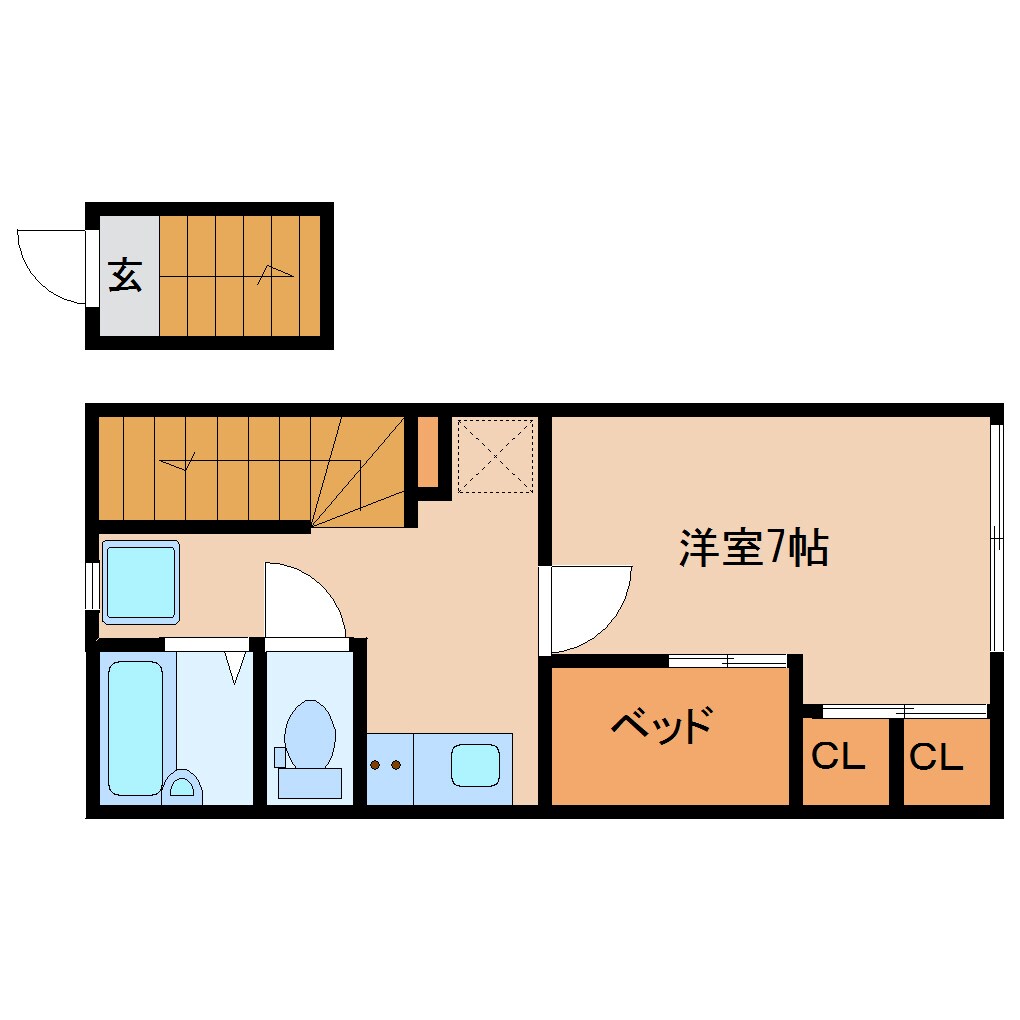 間取り図 近鉄京都線/大和西大寺駅 徒歩12分 2階 築21年