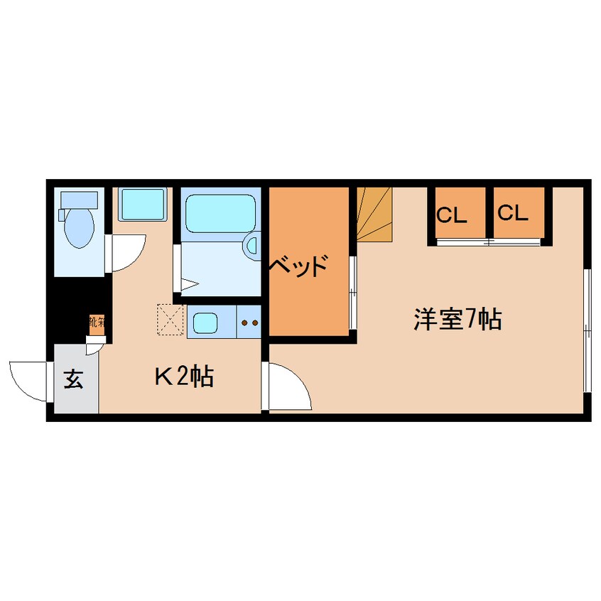 間取図 近鉄京都線/大和西大寺駅 バス14分平城中山北口下車:停歩8分 2階 築16年