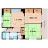 近鉄難波線・奈良線/菖蒲池駅 徒歩7分 2階 築35年 3LDKの間取り