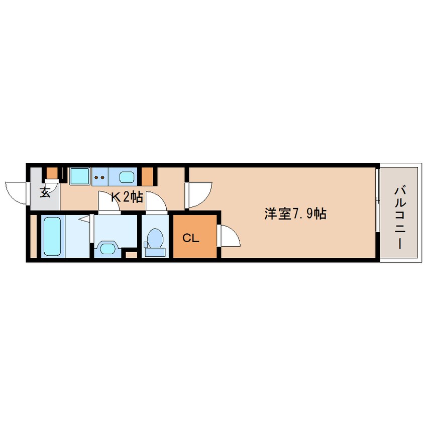 間取図 近鉄橿原線/尼ケ辻駅 徒歩15分 3階 築5年