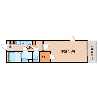 間取図 近鉄橿原線/尼ケ辻駅 徒歩15分 3階 築3年