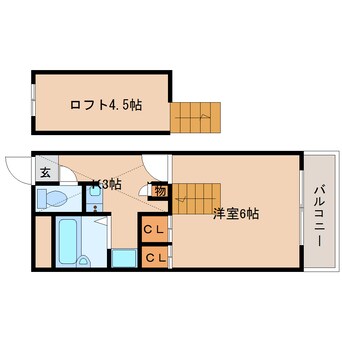 間取図 学研都市線<片町線>・JR東西線/祝園駅 バス22分光台8丁目下車:停歩2分 1階 築25年