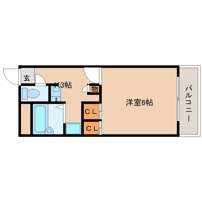 間取図 学研都市線<片町線>・JR東西線/祝園駅 バス22分光台8丁目下車:停歩2分 3階 築25年