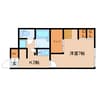近鉄京都線/大和西大寺駅 徒歩21分 1階 築16年 1Kの間取り