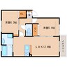近鉄橿原線/尼ケ辻駅 徒歩16分 2階 築4年 2LDKの間取り