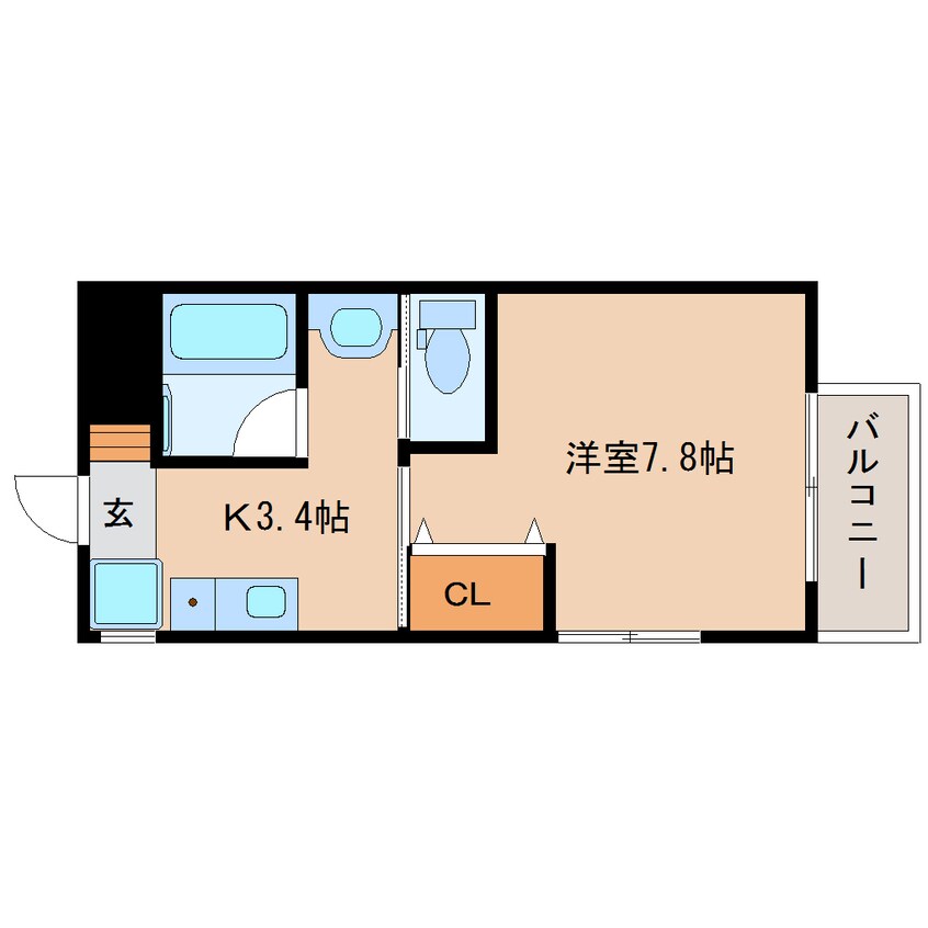 間取図 近鉄難波線・奈良線/大和西大寺駅 徒歩7分 1階 築3年