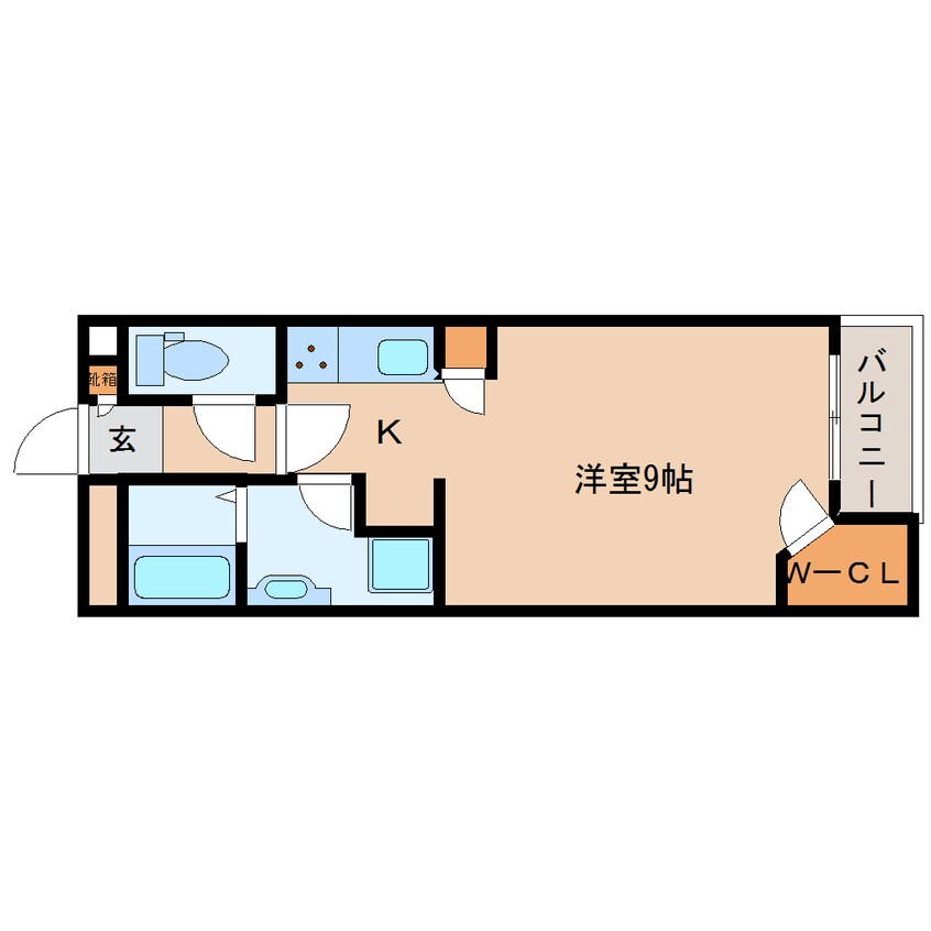 間取図 学研都市線<片町線>・JR東西線/祝園駅 バス22分光台8丁目下車:停歩2分 1階 築14年