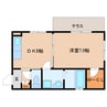 近鉄橿原線/西ノ京駅 徒歩12分 1階 築25年 1DKの間取り