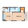 近鉄橿原線/西ノ京駅 徒歩12分 2階 築25年 1DKの間取り