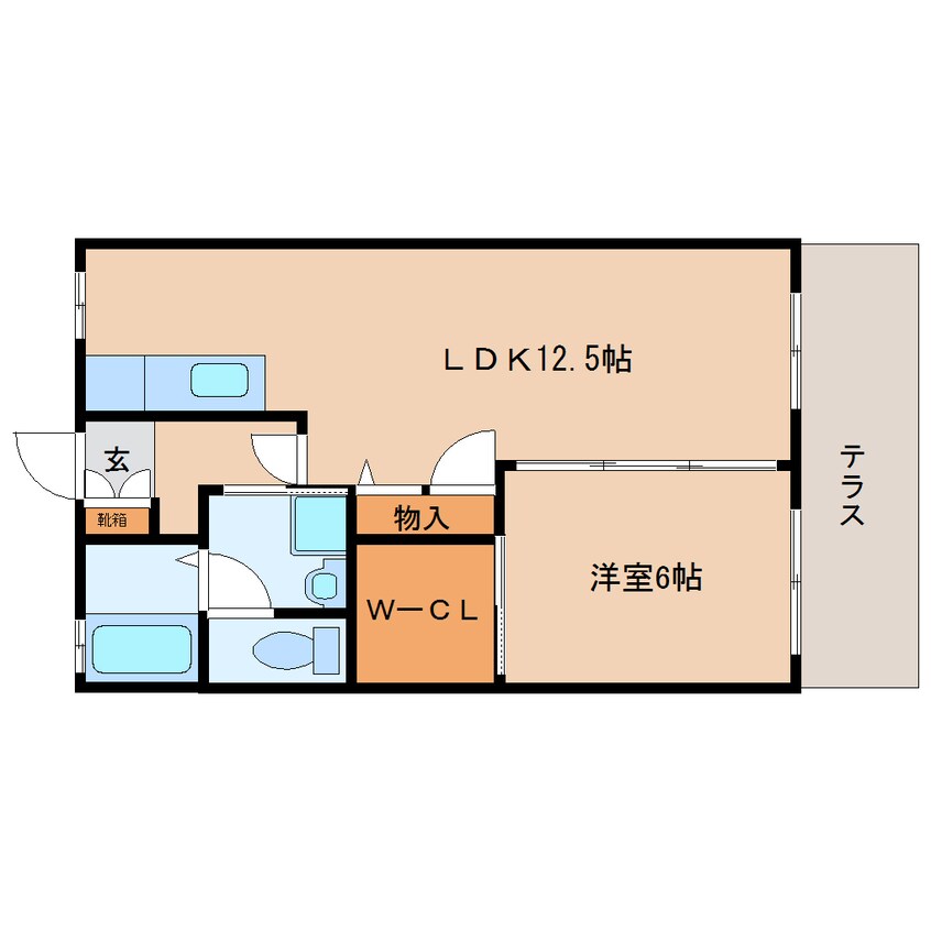 間取図 近鉄橿原線/西ノ京駅 徒歩12分 1階 築17年