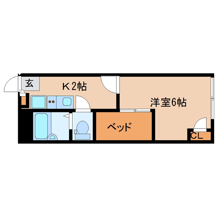 間取図 近鉄京都線/山田川駅 徒歩4分 2階 築14年