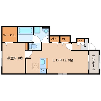 間取図 近鉄京都線/新祝園駅 徒歩31分 1階 築4年