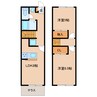 近鉄京都線/平城駅 徒歩22分 1-2階 築23年 2LDKの間取り