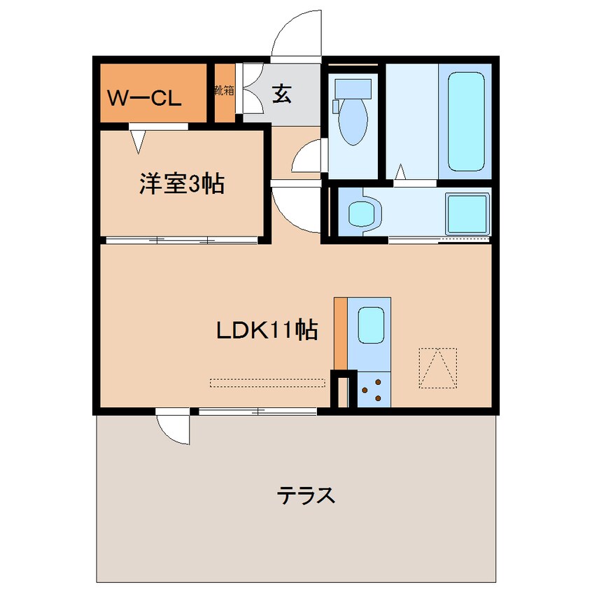 間取図 近鉄難波線・奈良線/菖蒲池駅 徒歩12分 1階 築5年