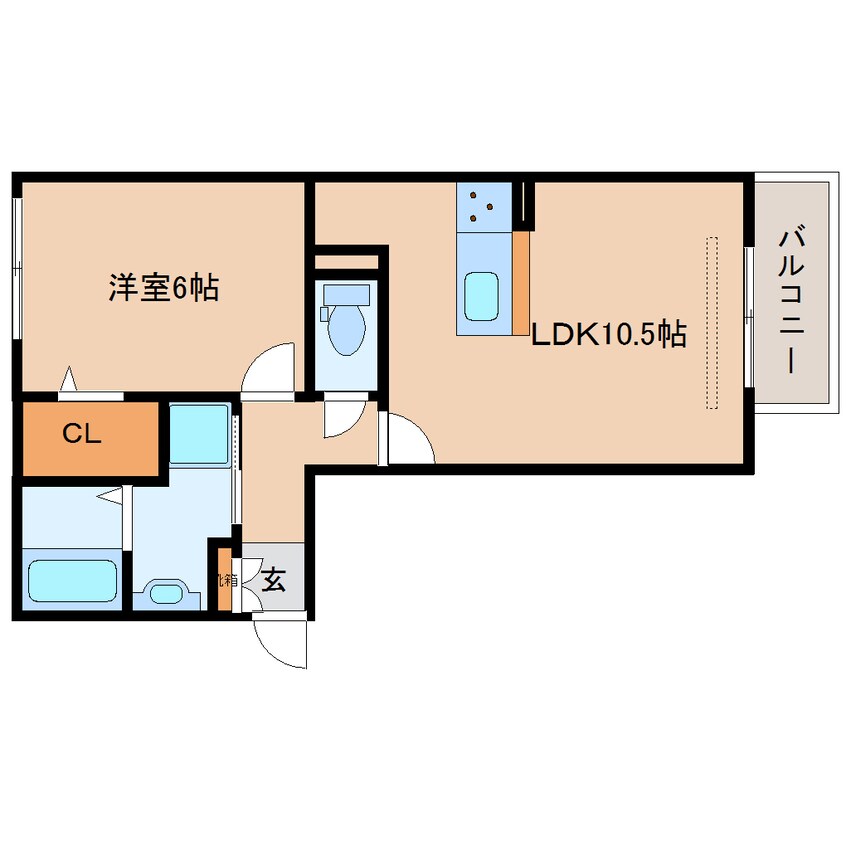 間取図 近鉄難波線・奈良線/菖蒲池駅 徒歩12分 2階 築5年