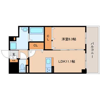 間取図 近鉄難波線・奈良線/大和西大寺駅 徒歩2分 4階 築2年