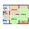近鉄難波線・奈良線/菖蒲池駅 徒歩4分 2階 築51年 3Kの間取り