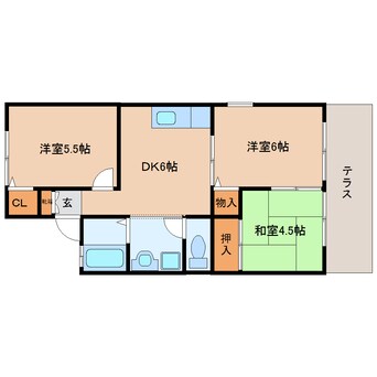 間取図 近鉄京都線/狛田駅 徒歩3分 1階 築26年