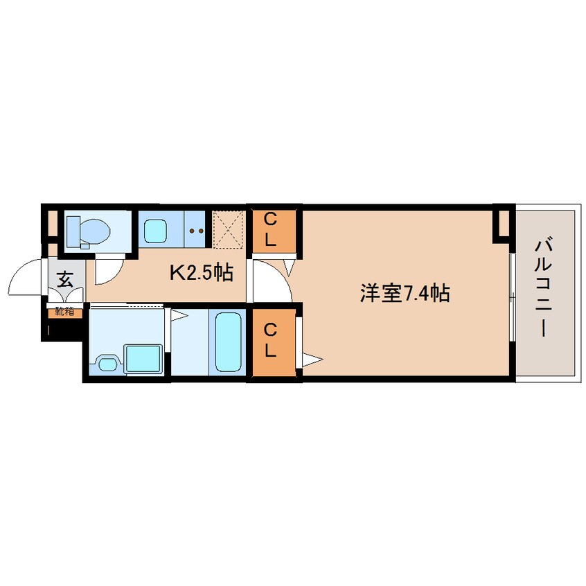 間取図 近鉄橿原線/尼ケ辻駅 徒歩19分 3階 築3年