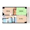 近鉄難波線・奈良線/菖蒲池駅 徒歩7分 6階 築34年 2DKの間取り